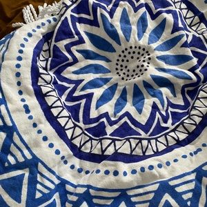 100% COTTON ROUND BEACH TOWEL